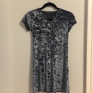 Blue velvet slip dress from Flowers by Zoe